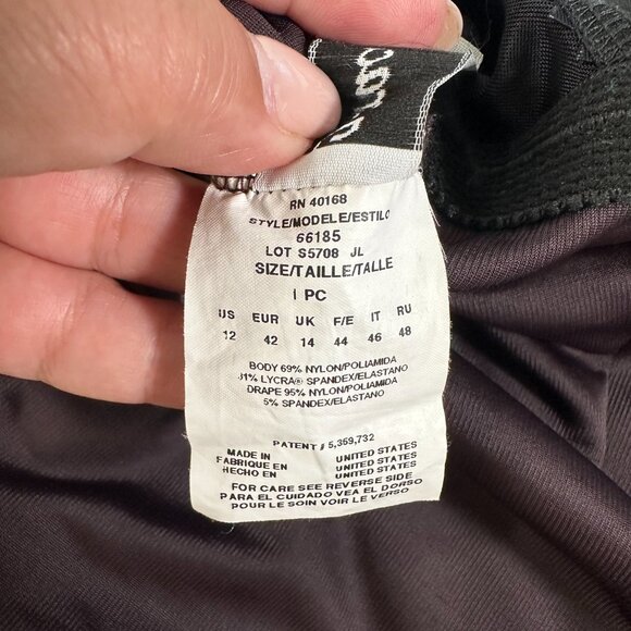 Miraclesuit Brown Isabella Ruffle Front One-Piece Swimsuit 12 - Picture 6 of 12